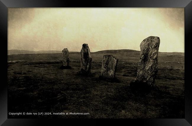 Mystical Standing Stones Isle of Lewis Callanish Stones Framed Print by dale rys (LP)