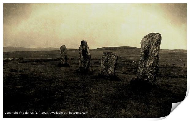 Mystical Standing Stones Isle of Lewis Callanish Stones Print by dale rys (LP)