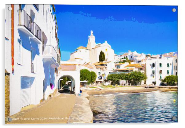 Cadaqués Beach Sunrise - CR2309-9500-WAT Acrylic by Jordi Carrio