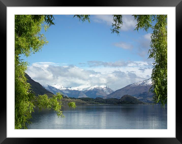 Makarora Lake Hawea Road, The Neck, New Zealand Framed Mounted Print by Martin Smith