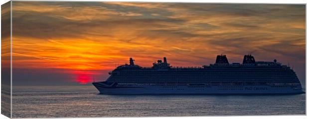 Dramatic Sunset Cruise English Channel Canvas Print by Martyn Arnold
