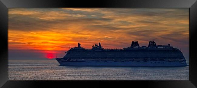 Dramatic Sunset Cruise English Channel Framed Print by Martyn Arnold