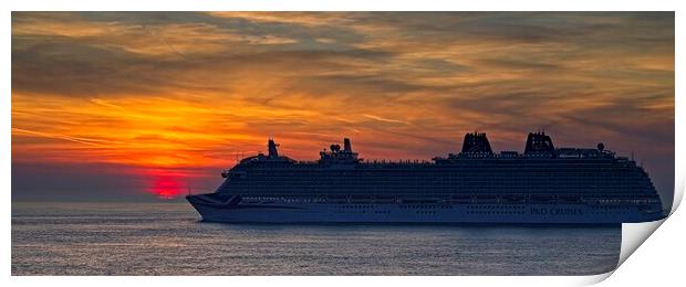 Dramatic Sunset Cruise English Channel Print by Martyn Arnold