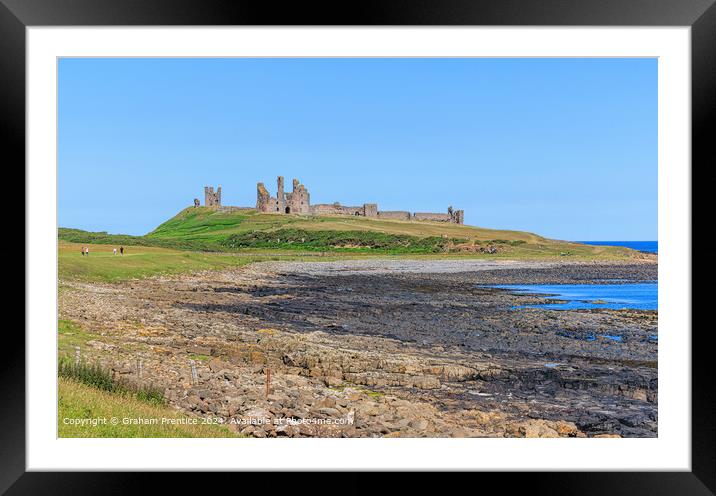 Dunstanburgh Castle Ruins, Northumberland Coast Path Framed Mounted Print by Graham Prentice