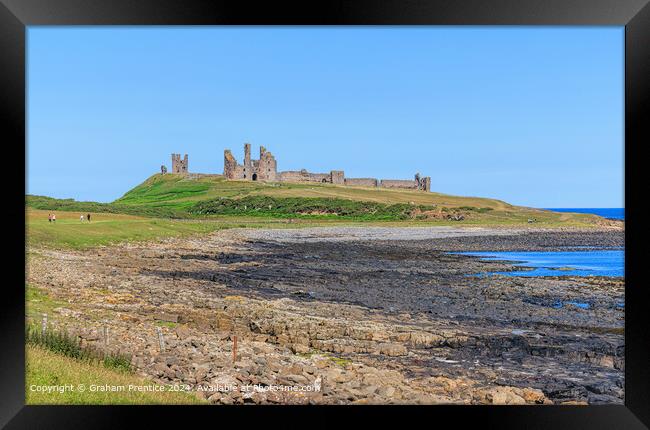 Dunstanburgh Castle Ruins, Northumberland Coast Path Framed Print by Graham Prentice