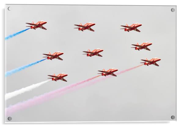 The Red Arrows - 2024 Acrylic by Glen Allen