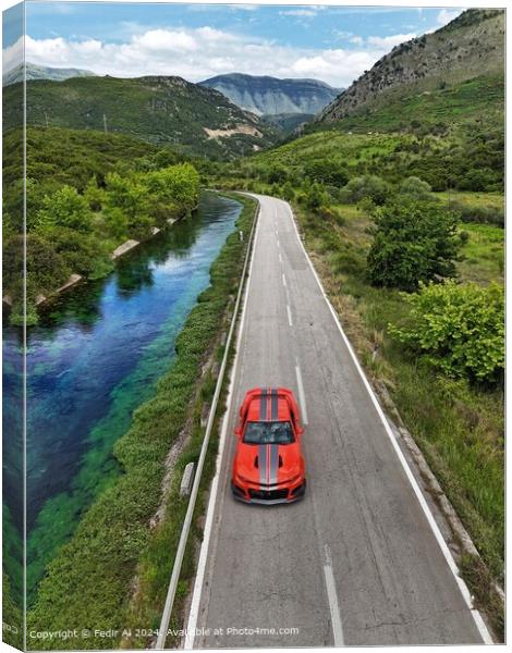 Chevrolet Camaro Cruise Albania Canvas Print by Fedir Al