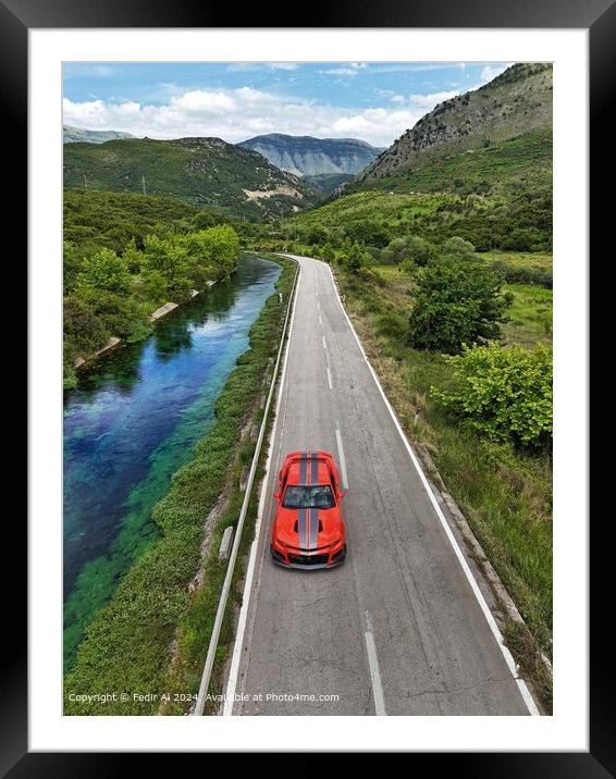 Chevrolet Camaro Cruise Albania Framed Mounted Print by Fedir Al