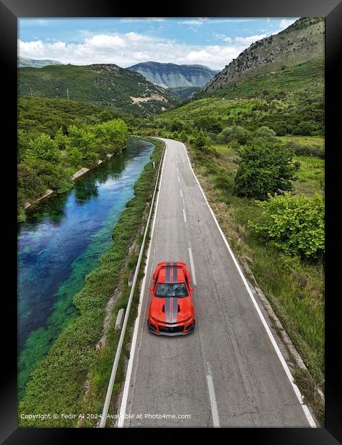 Chevrolet Camaro Cruise Albania Framed Print by Fedir Al