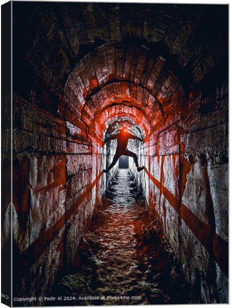 Colour, Light, Shadow: Urban Albanian Bunker Canvas Print by Fedir Al