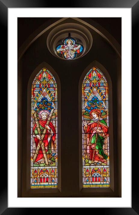 Stained Glass Window, St Margarets Church, Penn Framed Mounted Print by Kevin Hellon