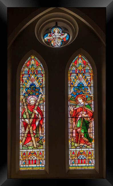 Stained Glass Window, St Margarets Church, Penn Framed Print by Kevin Hellon