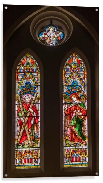 Stained Glass Window, St Margarets Church, Penn Acrylic by Kevin Hellon