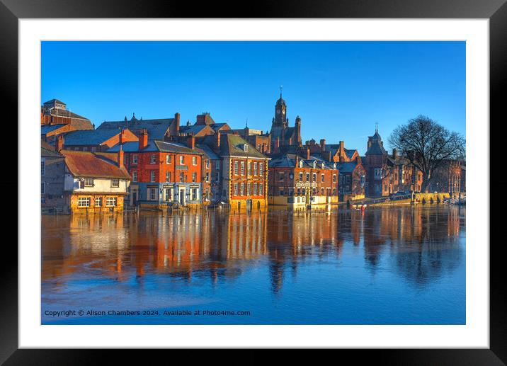 York River Ouse Framed Mounted Print by Alison Chambers