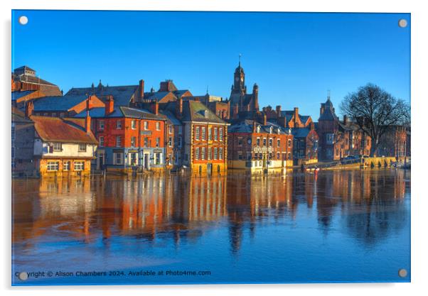 York River Ouse Acrylic by Alison Chambers