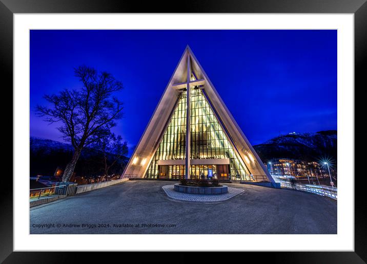 Arctic Cathedral Tromso Architecture Framed Mounted Print by Andrew Briggs