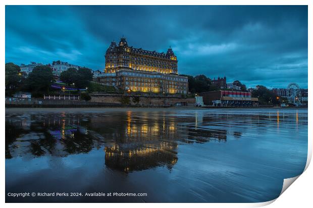 Scarborough Beach Reflections Print by Richard Perks