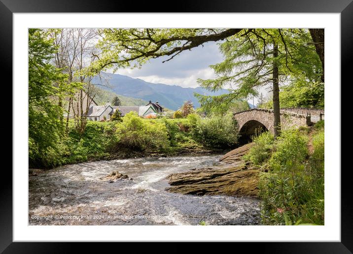 Old Bridge of Coe Glencoe Scotland Framed Mounted Print by Pearl Bucknall
