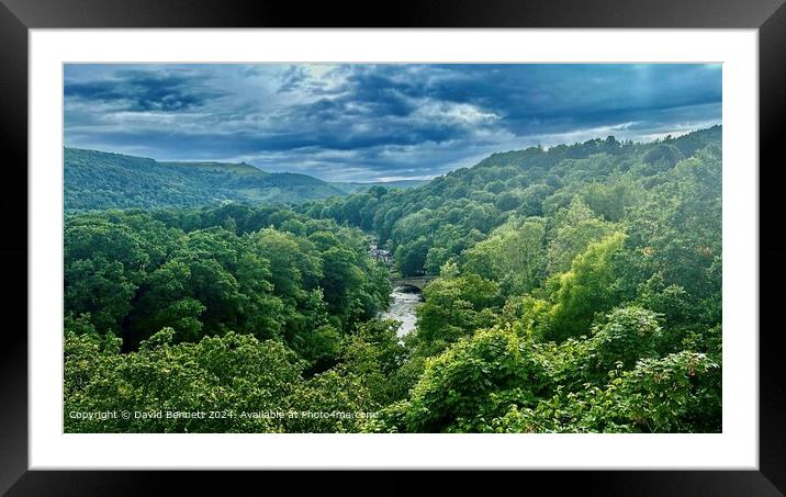 Pontcysyllte Aqueduct Landscape View Framed Mounted Print by David Bennett