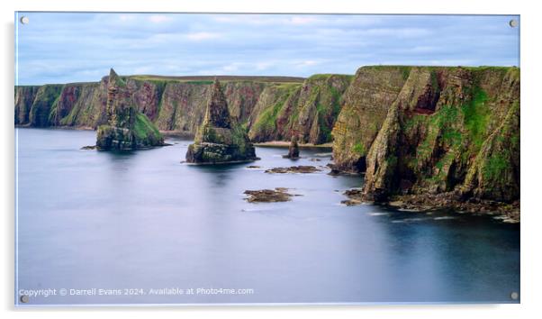 Colourful Duncansby Stacks Sea View Acrylic by Darrell Evans