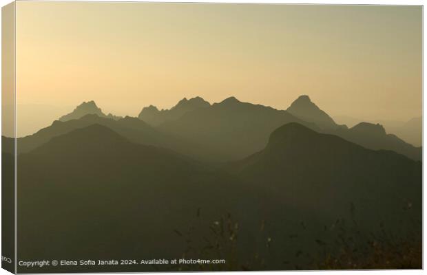 Apuane Mountains Sunrise Landscape Canvas Print by Elena Sofia Janata