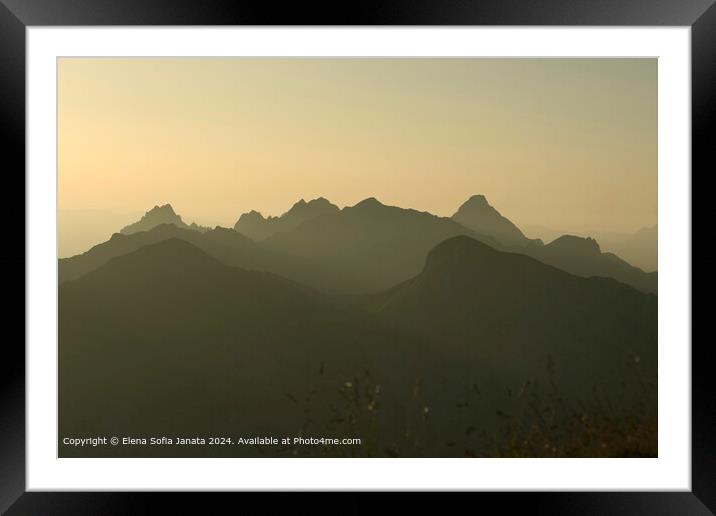 Apuane Mountains Sunrise Landscape Framed Mounted Print by Elena Sofia Janata