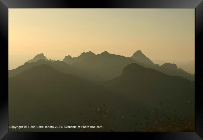 Apuane Mountains Sunrise Landscape Framed Print by Elena Sofia Janata