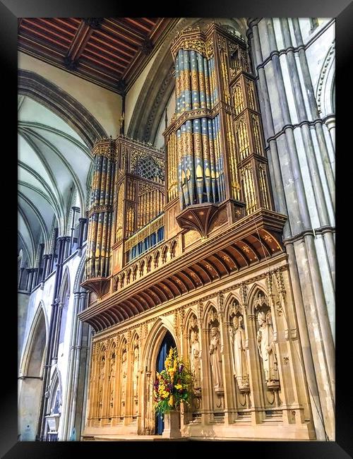Rochester Cathedral Organ Framed Print by Kim Slater