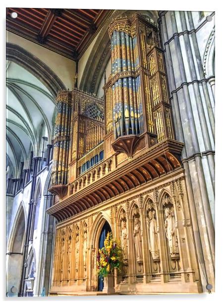 Rochester Cathedral Organ Acrylic by Kim Slater
