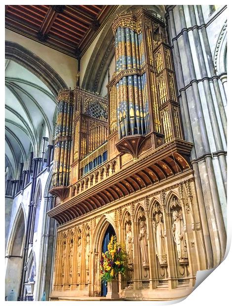Rochester Cathedral Organ Print by Kim Slater