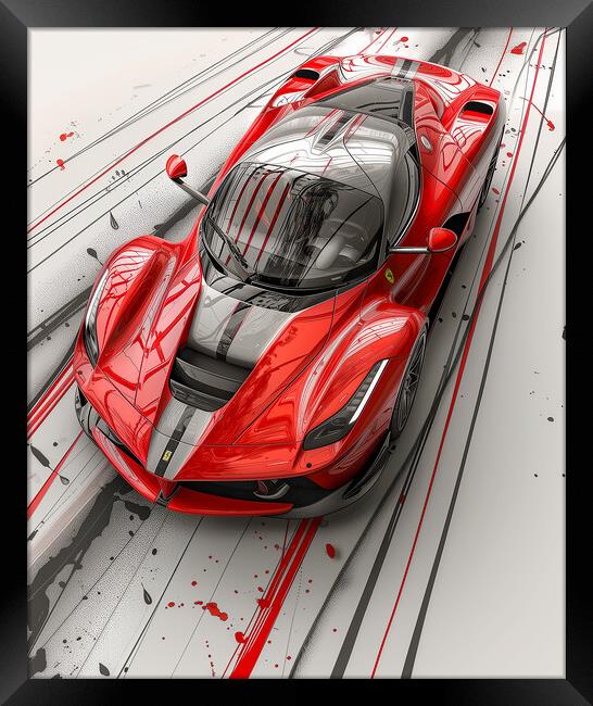 Ferrari Road Car Framed Print by T2 