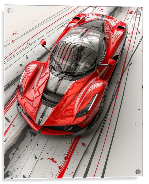 Ferrari Road Car Acrylic by T2 