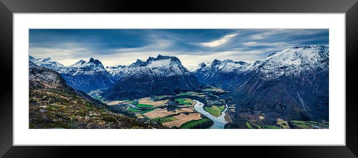 Andalsnes Mountains Landscape Framed Mounted Print by Andrew Briggs