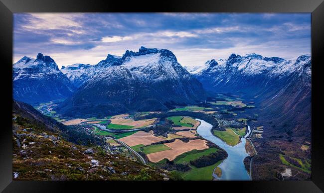 Andalsnes Mountains Landscape Framed Print by Andrew Briggs