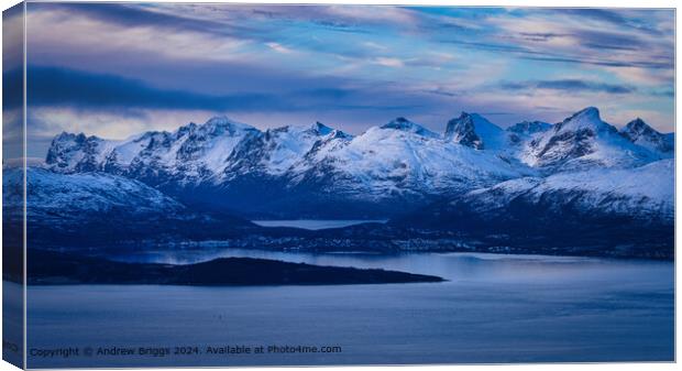 Tromso Arctic Circle Landscape Canvas Print by Andrew Briggs