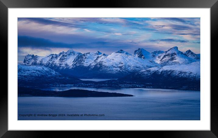 Tromso Arctic Circle Landscape Framed Mounted Print by Andrew Briggs