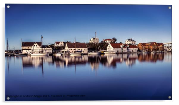 Haugesund Cityscape Reflection Acrylic by Andrew Briggs