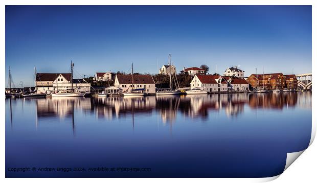 Haugesund Cityscape Reflection Print by Andrew Briggs