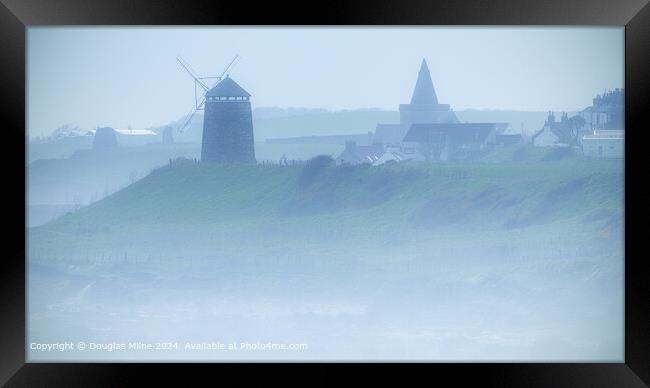 Tranquil St Monan's Haze Landscape Framed Print by Douglas Milne
