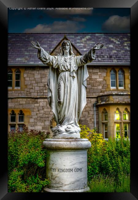 The Statue of Christ Framed Print by Adrian Evans