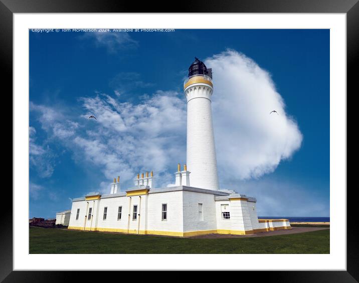 Covesea Skerries Lighthouse Nautical Framed Mounted Print by Tom McPherson
