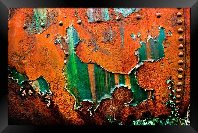 Rusty Decaying Petrol Tank Framed Print by Maggie McCall