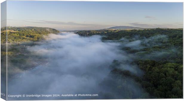 Ironbridge Gorge Cloud Inversion Canvas Print by Ironbridge Images