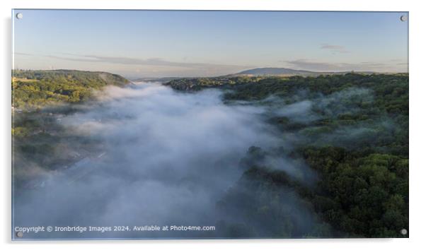 Ironbridge Gorge Cloud Inversion Acrylic by Ironbridge Images