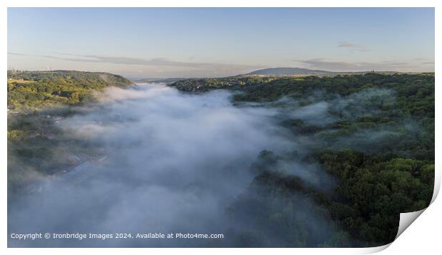 Ironbridge Gorge Cloud Inversion Print by Ironbridge Images