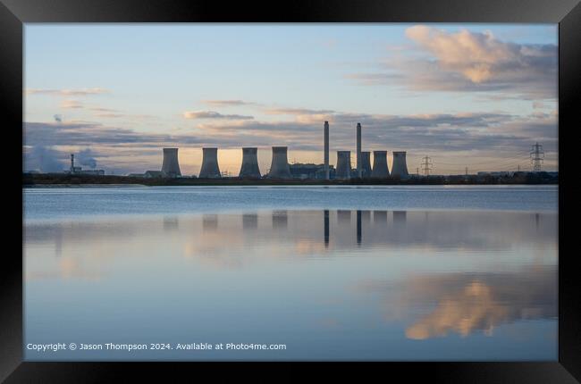 West Burton Power Station Sunset Framed Print by Jason Thompson