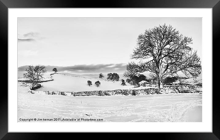 Snowy Day Framed Mounted Print by Jim kernan