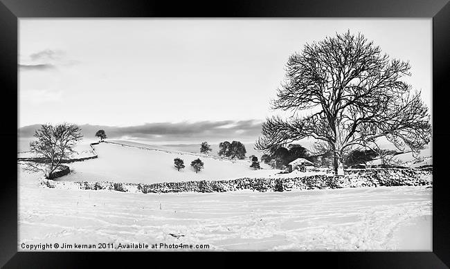Snowy Day Framed Print by Jim kernan
