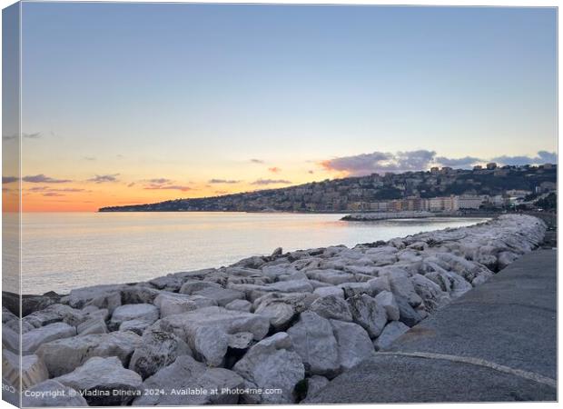 Sunset over Neapolitan Riviera Canvas Print by Vladina Dineva