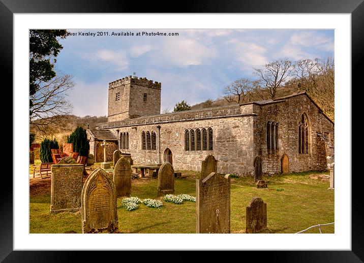 Hubberholme Church Framed Mounted Print by Trevor Kersley RIP